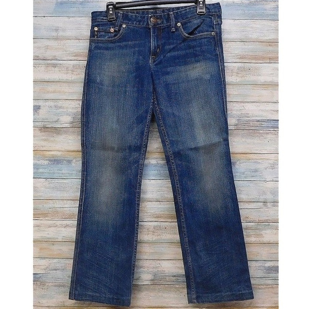 A X Armani Exchange Womens Blue Denim Jeans Size 8 Slim Boot cut Vintage‎ Retro